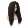 Полный шнурок человеческих волос парики 9А девственница перуанские волосы странный прямые парики фронта шнурка для чернокожих женщин детские волосы Freeship