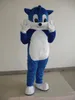 2018 High quality hot Adult Size Cartoon Blue Cat Mascot Costume Fancy Dress Kids Party Cat Rabbit Halloween Chirastmas Party