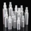 Alüminyum Sprey Atomiser Şişe Metal Boş Şişeler İnce Mist Pompa Atomizer Kozmetik Konteyner 30ml 50ml 100ml 150 ml 250ml 500ml