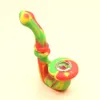 Nieuwste Silicone Smoking Pipe Onbreekbare Percolator Bong PK Twisty Glas Blunt Oliebrander Pijpen Droog Herb Tobacco Vaporizer Pen Gratis Verzending