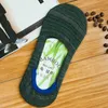 Partihandel- Calcetines Mens Bambu Fiber Cotton Spring Summer Socks Silica Gel Non-Slip Solid randigt mönster andningsbar båtstrumpa Meias1