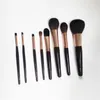 8-Brushes El juego completo de brochas de maquillaje: bronceador, colorete, base, polvo, esculpir, difuminar los ojos, licuadora, delineador en ángulo, cosméticos, brochas, herramientas de belleza