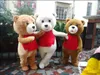 2018 Fabriksrea het Teddy Bear of TED Adult Maskot Kostym för Hallowmas/Christmas party