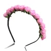 MOMQ: 10 pezzi accessori per capelli da donna rosa fiori in PE fasce per capelli 8 cm floreale per bambini copricapo o decorazioni da sposa per sposa