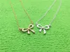 Fashion Bow Knot Necklace Choker Bowknot Butterfly Tied Ribbon Necklace Infinite Infinity Farfalle Pendant Chain Choker