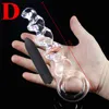 Big Pyrex Glass Dildo Glass Artificial Penis Dick Double Ended Huge Long Crystal Dildo Penis Anal Beads Butt Plug Sex Products Y185636115