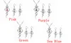 Pendientes cristalinos del collar de la pendiente del collar de la joyería de las mujeres Envío libre (4 colores) 2145 + 2107