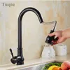 Free Shipping Three colors:Gold/Black/Chrome Pull Down Kitchen Faucet Solid Brass Swivel Pull Out Spray Sink Mixer Tap Water tap
