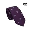 Creative Men Narrow Arrow Type Necktie Exquisite Designer Polyester Skull Embroider Multi Pattern Casual Ties Hot Sale