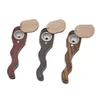 Newly Arrived Creative Smoking Pipe 83 MM Long Wooden Pipe with Metal Bowl Portable Tobacco Hand Pipe Send Randomly