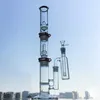 Гребень построить Bong Big Glass Bongs прямые Perc Стеклянные водопроводные трубы купола Душ Душ Масляные Установки с ясенью ловец WP522