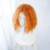 Perruque de Cosplay Orange courte et bouclée, style Anime Halloween, cheveux pour Sonya