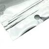 Expédition rapide Clear Front Zipper Feuille d'aluminium Valve refermable Emballage en plastique Sac d'emballage Zip Lock Mylar Foil Sacs Ziplock Package Pouch