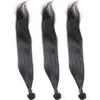 3 stücke Rohes Indisches Reines Haar Gerade Menschliche Haarwebart Bundles Unverarbeitete Haarverlängerungen Natur Schwarz Farbe 8 "-24"