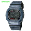 SANDA mode hommes montres de sport décontracté femmes numérique LED montre-bracelet électronique militaire étanche horloge Reloj Hombre