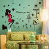 Modern Fashion Sexy Girl Adesions Finestra Showcase Red Doman Wall Adesivo per mobili impermeabili Stikers PVC9444202