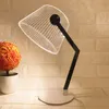 Lâmpada de mesa estéreo coruja visual 3D acrílico LED luz noturna lâmpada ajustável presente do dia dos namorados039s2266009