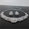 Amandabridal 3 couleurs pas cher argent cristal diamant diamant bijoux de bijoux boucles d'oreilles avec collier pour accessoires de mariage 20197033591
