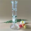 Pipa ad acqua per narghilè in vetro spesso e stabile 2 perc 11 pollici di altezza (GB-396)