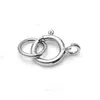 10 stks / partij 5mm veergesp 925 Sterling zilveren sluiting ring connector ketting gespen voor ketting armband DIY sieraden accessoire