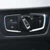 Bilstyling strålkastare Switch -knappar Dekorativ ram Cover Trim Sticker för BMW 1 2 3 4 Serie X5 X6 3GT F30 F31 F32 F34 F15 F16 230P