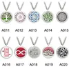 20 Styles Premium Aromatherapy Essential Oil Diffuser Necklace Locket Pendant, 316L Stainless Steel Jewelry with 24" Chain and 6 Pads