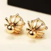 Pearl Stud Earrings Jewelry Fashion Plated 18k Gold Double Sided Women Earrings Women Wedding Party Valentine's Day Gift Accessories