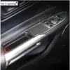 For Ford Mustang Carbon Fiber Car Interior Window Control Switch panel Decor Frame Cover 2015 2016 2017 Car Styling Sticker