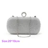 BlingBling Women hand Bags Wedding Accessories Bridal Hand Bags New Arrival Silver Chain Bridal Accessories L-137