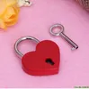 Serrure à clé de cadenas d'archaize de style antique vintage de forme de coeur avec la clé