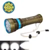Professional diving flashlight 9 x CREE XML -L2 strong light and long range high power 18650 lithium batteries diving flashlight