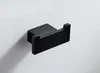 lead free SUS304 Stainless Steel black color Robe Hook Towel Hook Wall Mount Square double black Towel Robe Coat Hat SM9D