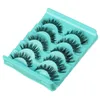 5 paren / set prachtige make-up handgemaakte rommelige kruis natuurlijke valse wimpers eye washes extension tools charming