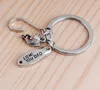 Fish Hooks Key Rings Metal Silver color LOVE YOU DAD Keychain Creative Keyring for Father Mens Fashion Jewelry Father's Day Gifts