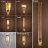 40 W Retro Lamba Edison Ampul ST64 Vintage Soket DIY Halat Kolye E27 Akkor Ampul 220 V 110 V Tatil Işıkları Filament Lambası Lampada