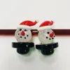 Wholesale dhl бесплатно Christmal Snowman Стеклянные Carb Caps OD 25 мм Шляпа Купол для термальных P Крывцевые Бэнгер Ногтей Табак Кукурические аксессуары DCC06