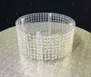 Round Clear Acrylic Crystal Cake Stand Wedding Party Decoration With Hanging 16inch Event Supplies259f