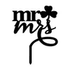 Feis whole arcylic Mr and Mrs words inserted card cake topper wedding decoration cake accessory2918105