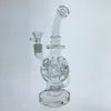 9 '' Exosphere 14 holes Mutiholes fab egg Glass Bongs recyle Oil Rigs dab rig smoking water pipe Eggosphere combo of ball rig 14.4mm joint