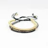 Mode Gouden Kleur Vrouwelijke Verstelbare Armbanden Armbanden Anil Arjandas Micro Pave CZ Charm Vlechten Macrame Armband Sieraden6707224