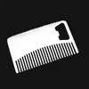 Professional Men's Mustache Comb Anti Static Stainless Steel Beard Comb Can Be Portable Bottle Opener fast shipping F1664