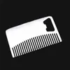 Professionell Mäns Mustasch Comb Anti Static Stainless Steel Beard Comb kan vara bärbar flasköppnare Snabb leverans F1664