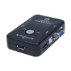 Freeshipping All-in-one Mini 2 Portas KVM Manual Caixa de Comutação Adaptador w Conector USB