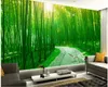 관례 어떤 크기 벽화 벽지 신선한 Linyin 도로 대나무 숲 3D 통로 배경 벽 텔레비젼 배경 3D 벽화 벽 종이
