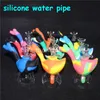 hookahs swan silicone bongs glas with bucket oil rig water colorful smoking bubbler pipes