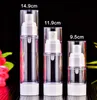 15 ml 20 ml 30 ml transparantie lege airless pomp container reizen plastic essentiële lotion crème cosmetische fles met pomp SN1337