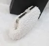 2019新しいファッションパールイブニングバッグ小さなハンドバッグ白いベージュの黒いショルダーバッグクラッチバッグブライダルハンドバッグパーティーアクセサリーh9452084