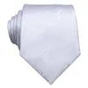 Zuiver wit paisley patroon stropdas set zakdoek en manchetten mode geheel N50278062301