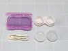Slumpmässig Färg Mode Bästa Genomskinlig Pocket Plastic Kontakt Lensfall Travel Kit Easy Ta Container Holder Hot Sale Eppacket Gratis