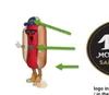 Costume de mascotte de hot-dog personnalisé ajouter un logo
